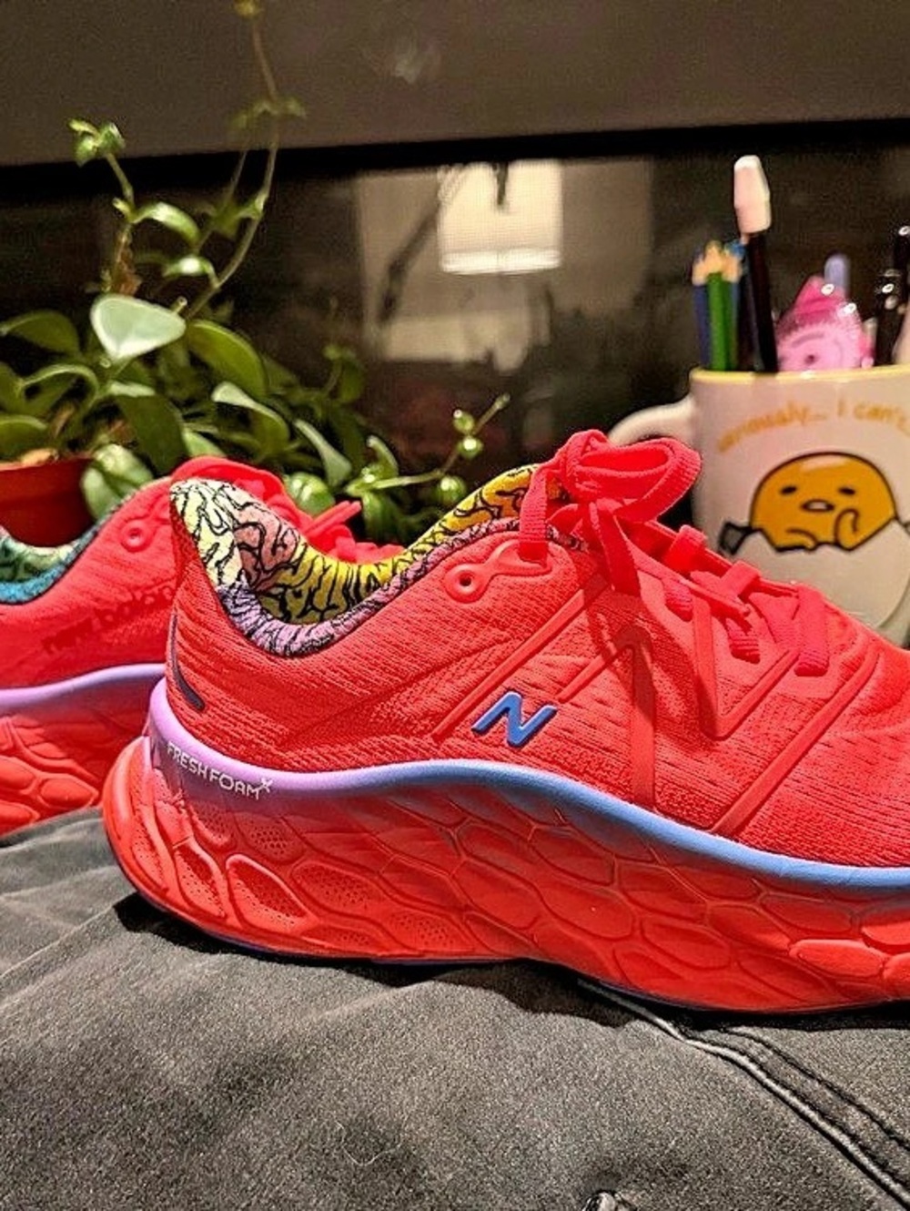 New Balance Fresh Foam X More Red & Blue Sneakers Like New